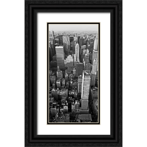 Skyscrapers in Manhattan II Black Ornate Wood Framed Art Print with Double Matting by Ratsenskiy, Vadim