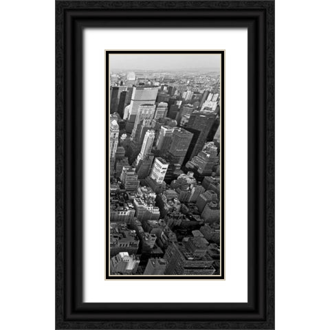 Skyscrapers in Manhattan III Black Ornate Wood Framed Art Print with Double Matting by Ratsenskiy, Vadim