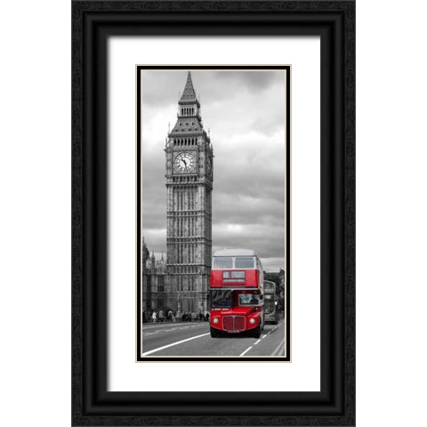 Under the Big Ben Black Ornate Wood Framed Art Print with Double Matting by Ratsenskiy, Vadim