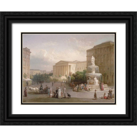 The Kalvin Ter Black Ornate Wood Framed Art Print with Double Matting by Pollack, Mihaly