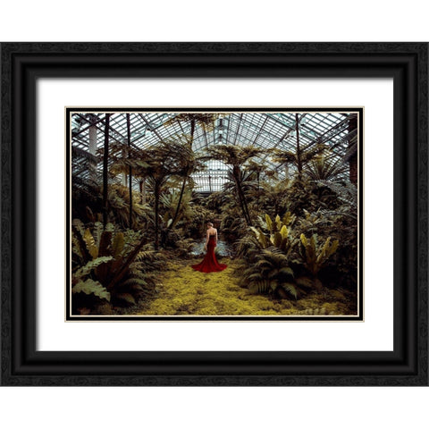 Unconventional Womenscape #2-Jardin dHiver Black Ornate Wood Framed Art Print with Double Matting by Lauren, Julian