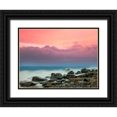 Pastel Morning Black Ornate Wood Framed Art Print with Double Matting by Pangea Images