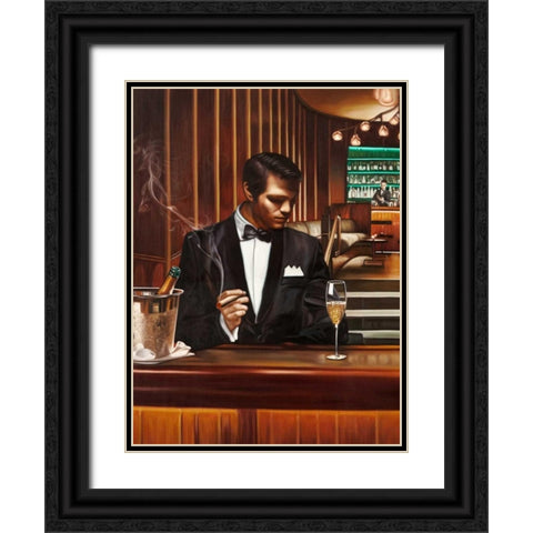Night Out I Black Ornate Wood Framed Art Print with Double Matting by Benson, Pierre