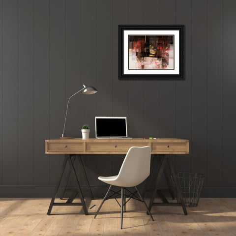 I segni e la materia Black Ornate Wood Framed Art Print with Double Matting by Censini