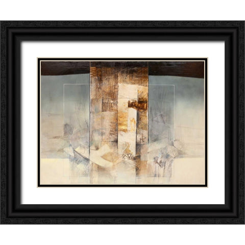 Nebbie d aprile Black Ornate Wood Framed Art Print with Double Matting by Censini