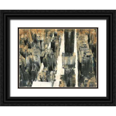 NYC7 Black Ornate Wood Framed Art Print with Double Matting by Moschetta, Dario