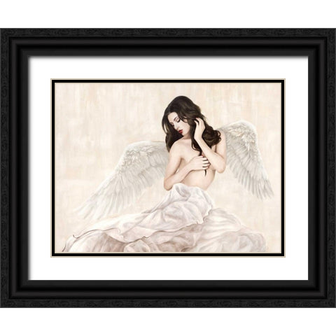 Inspiring Angel Black Ornate Wood Framed Art Print with Double Matting by Duval, Sonya