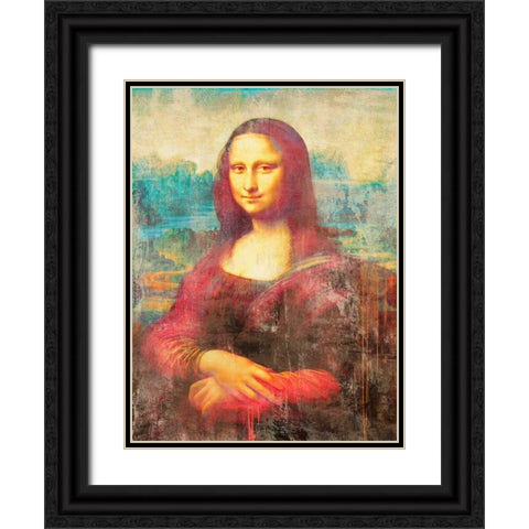 Mona Lisa 2.0 Black Ornate Wood Framed Art Print with Double Matting by Chestier, Eric