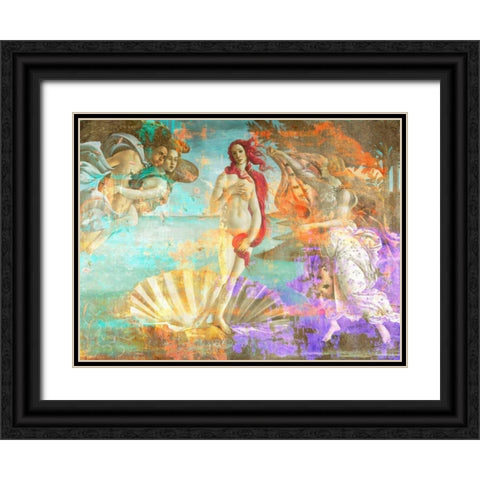 Botticellis Venus 2.0 Black Ornate Wood Framed Art Print with Double Matting by Chestier, Eric