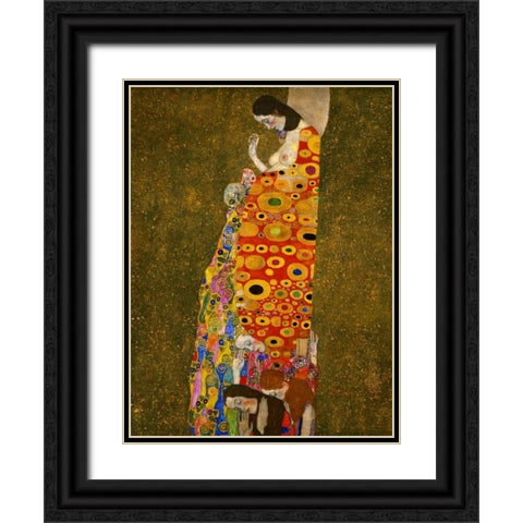 Hope Black Ornate Wood Framed Art Print with Double Matting by Klimt, Gustav