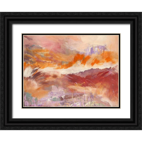 Iride Black Ornate Wood Framed Art Print with Double Matting by Corrado, Italo
