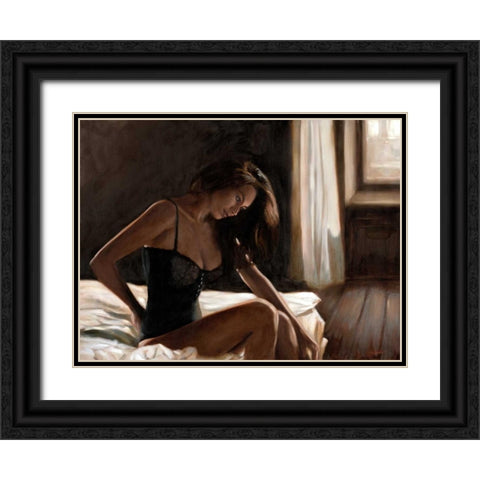 Dim Light Black Ornate Wood Framed Art Print with Double Matting by Silver, John