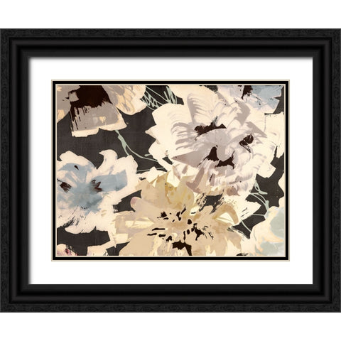 Earth Flowers II (detail) Black Ornate Wood Framed Art Print with Double Matting by Parr, Kelly