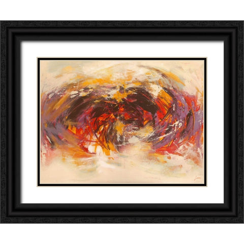 Giorno di festa Black Ornate Wood Framed Art Print with Double Matting by Lucas