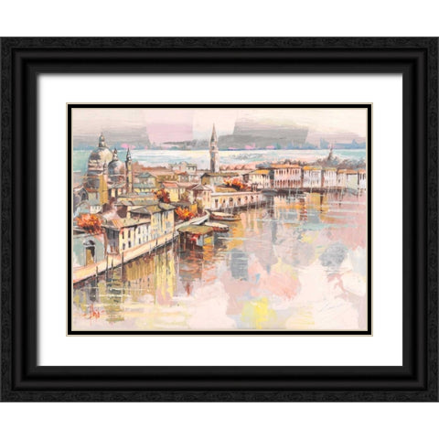 Dolce Venezia Black Ornate Wood Framed Art Print with Double Matting by Florio, Luigi