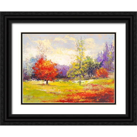Colori d autunno Black Ornate Wood Framed Art Print with Double Matting by Florio, Luigi