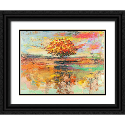 Albero destate Black Ornate Wood Framed Art Print with Double Matting by Florio, Luigi