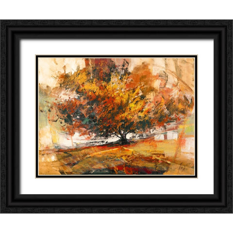 Albero nel vento Black Ornate Wood Framed Art Print with Double Matting by Florio, Luigi