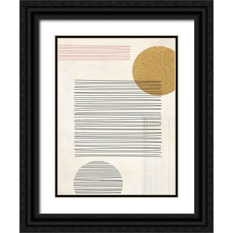 Lines and Shapes I Black Ornate Wood Framed Art Print with Double Matting by Miko, Sayaka
