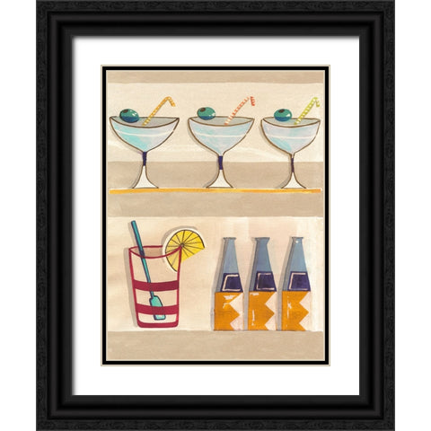 Happy Hour Black Ornate Wood Framed Art Print with Double Matting by Dupree, Pat