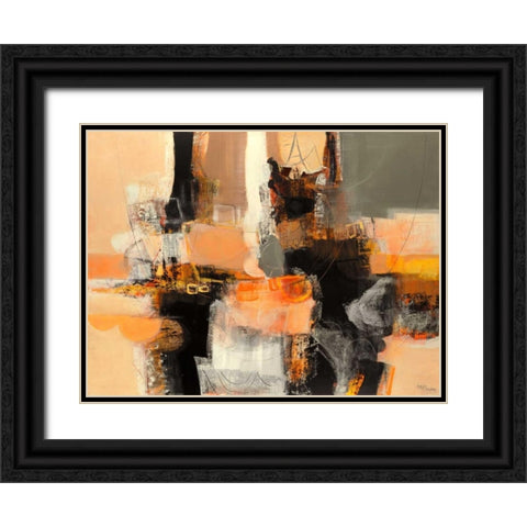 Nuovi incontri Black Ornate Wood Framed Art Print with Double Matting by Piovan, Maurizio