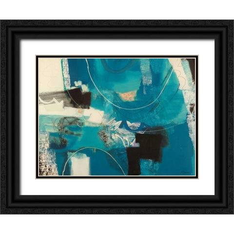 Un viaggio Black Ornate Wood Framed Art Print with Double Matting by Piovan, Maurizio