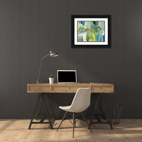 Liberi Black Ornate Wood Framed Art Print with Double Matting by Piovan, Maurizio