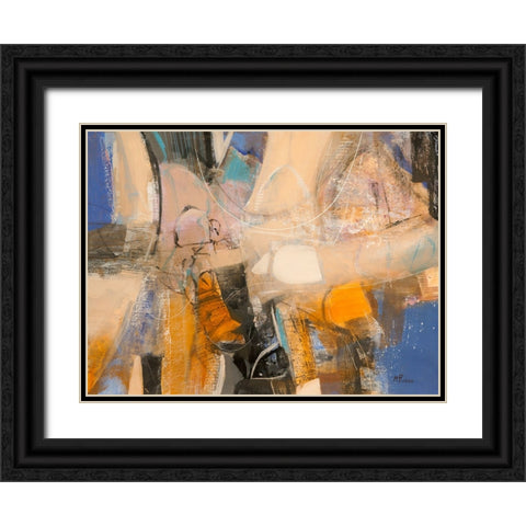 Senza confini Black Ornate Wood Framed Art Print with Double Matting by Piovan, Maurizio