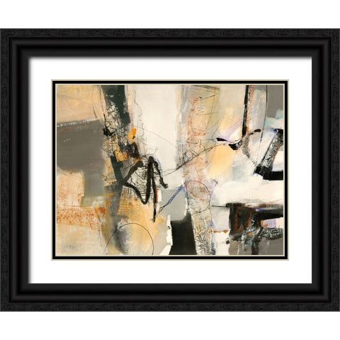 In costruzione Black Ornate Wood Framed Art Print with Double Matting by Piovan, Maurizio