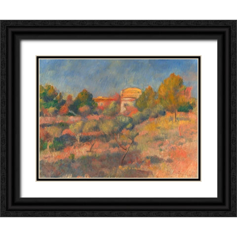 Pigeon Coop at Bellevue  Black Ornate Wood Framed Art Print with Double Matting by Renoir, Pierre-Auguste