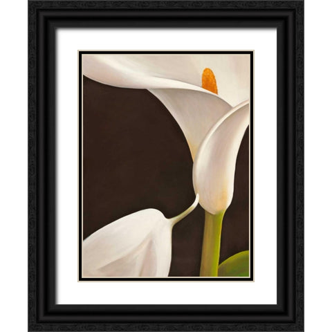 Calla moderna I Black Ornate Wood Framed Art Print with Double Matting by Biffi, Serena