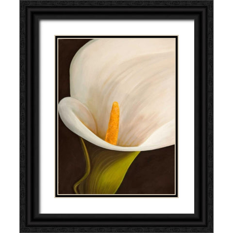 Calla moderna II Black Ornate Wood Framed Art Print with Double Matting by Biffi, Serena