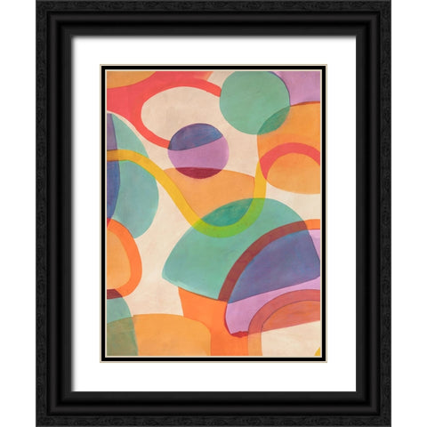Laughter I Black Ornate Wood Framed Art Print with Double Matting by Roja, Steve