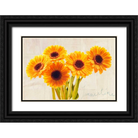 Summertime Black Ornate Wood Framed Art Print with Double Matting by Rizzardi, Teo