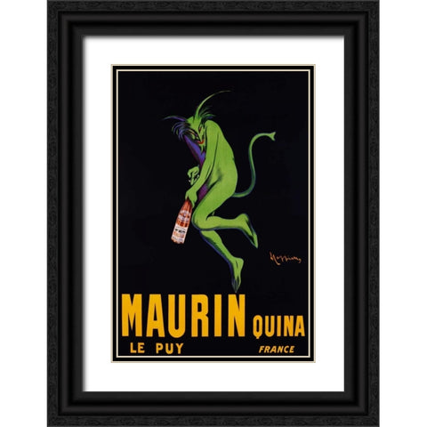 Maurin Quina ca. 1906 Black Ornate Wood Framed Art Print with Double Matting by Cappiello, Leonetto