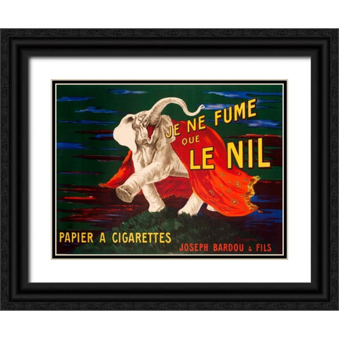 Je ne fume que Le Nil 1912 Black Ornate Wood Framed Art Print with Double Matting by Cappiello, Leonetto