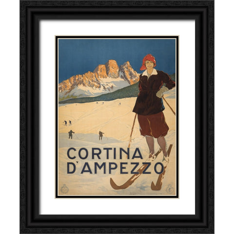 Cortina, 1920 Black Ornate Wood Framed Art Print with Double Matting by Anonymous