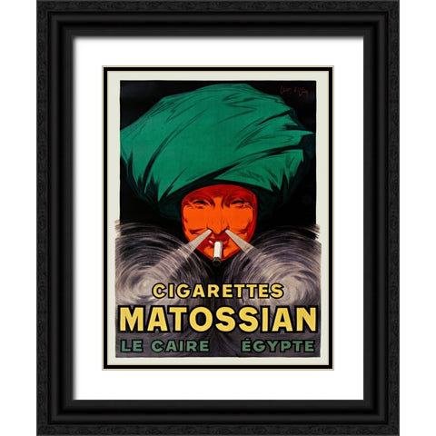 Cigarettes Matossian Black Ornate Wood Framed Art Print with Double Matting by Dylen, Jean