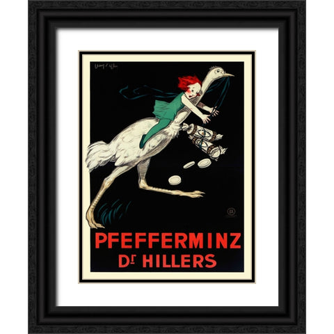 Pfefferminz Dr Hillers Black Ornate Wood Framed Art Print with Double Matting by Dylen, Jean