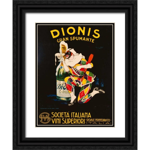 Dionis 1928 Black Ornate Wood Framed Art Print with Double Matting by Codognato, Plinio