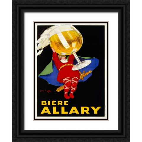 Biere Allary 1928 Black Ornate Wood Framed Art Print with Double Matting by DYlen, Jean