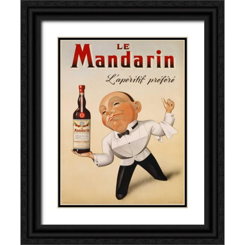 Le Mandarin Lâ€™Aperitif Prefere 1932 Black Ornate Wood Framed Art Print with Double Matting by Anonymous