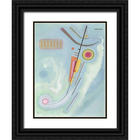 Untitled Black Ornate Wood Framed Art Print with Double Matting by Kandinsky, Wassily