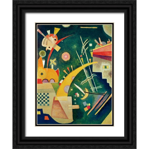 Hornform Black Ornate Wood Framed Art Print with Double Matting by Kandinsky, Wassily
