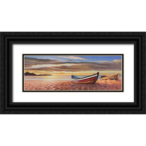 Alba sulla spiaggia Black Ornate Wood Framed Art Print with Double Matting by Galasso, Adriano