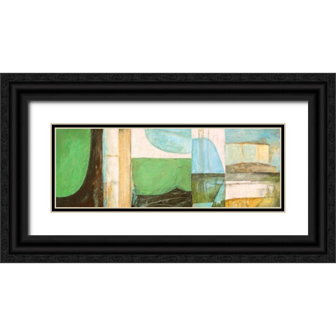 Les Vagues Black Ornate Wood Framed Art Print with Double Matting by Bacci, Leonardo