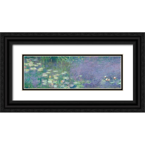 Morning I Black Ornate Wood Framed Art Print with Double Matting by Monet, Claude