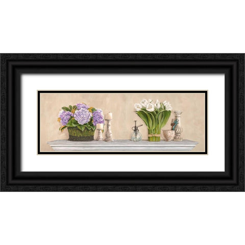 Memoires du jardin Black Ornate Wood Framed Art Print with Double Matting by Dellal, Remy