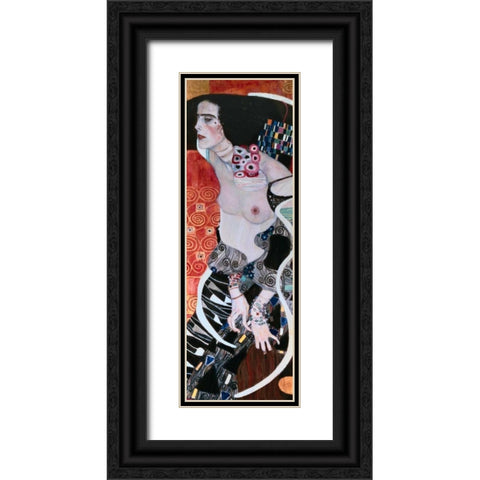 Salome Black Ornate Wood Framed Art Print with Double Matting by Klimt, Gustav