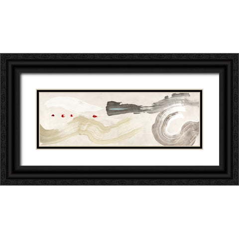 Vibrating Waves Black Ornate Wood Framed Art Print with Double Matting by Ikeda, Haru
